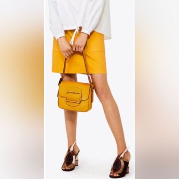 Tory Burch Dresses & Skirts - Tory Burch Colette India Gold Yellow Denim Skirt, sz 10